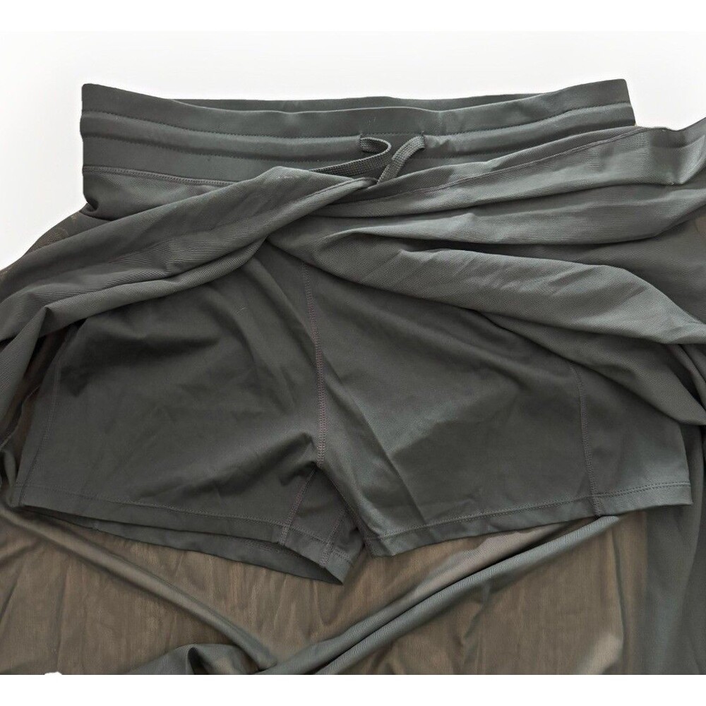 Halara NWT Midi Skirt XL Drawstring Waist Mesh 2-in-1 Flowy - Picture 9 of 12
